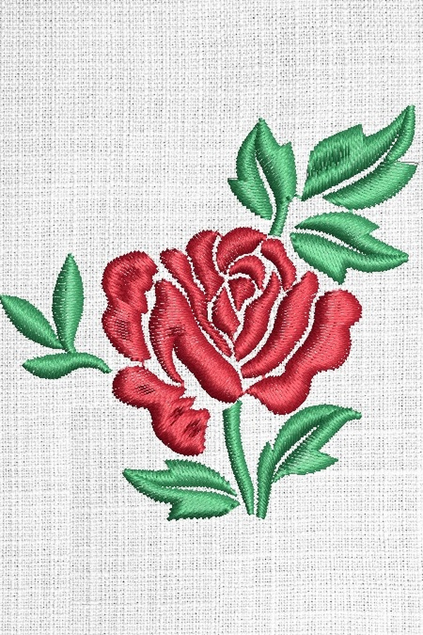 machine embroidery design Rose 